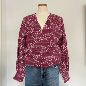 Anthropologie Porridge Elisabeth Peasant Purple blouse NWOT size Medium